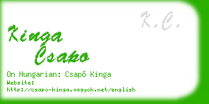 kinga csapo business card